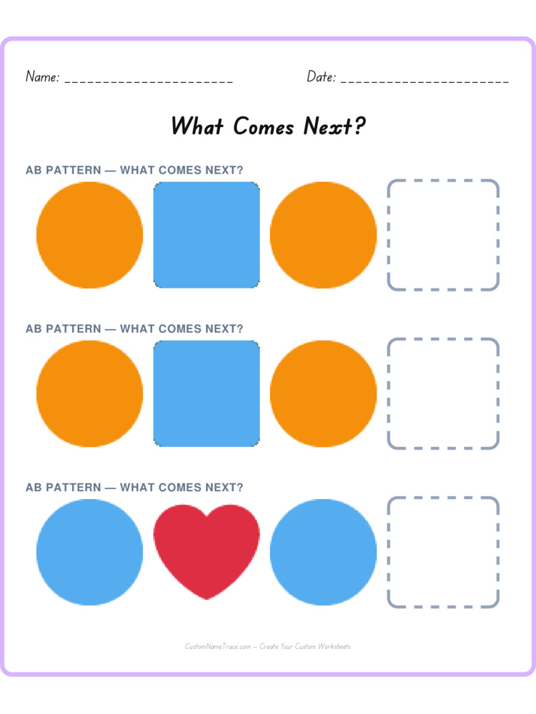 Mixed Review pattern worksheet 101 for kids