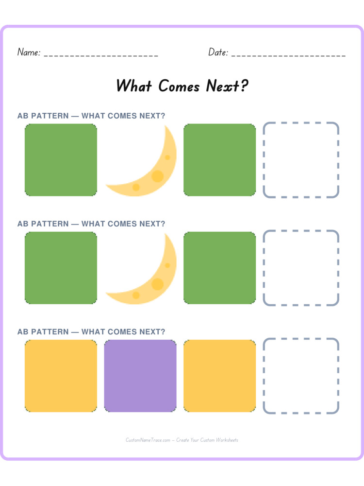 Mixed Review pattern worksheet 119 for kids