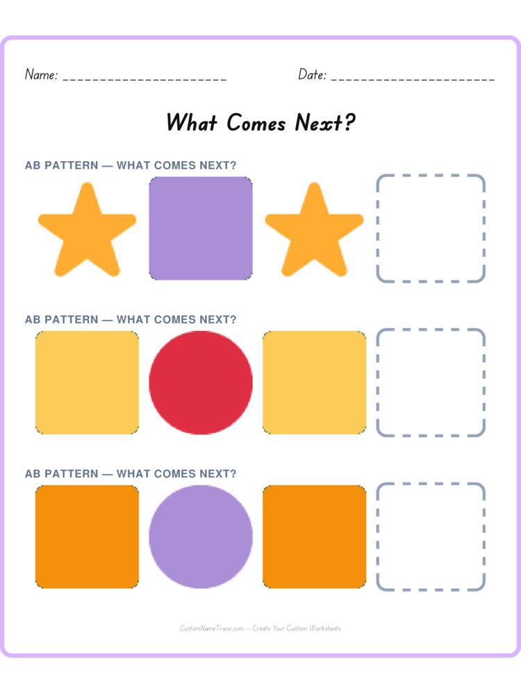 Mixed Review pattern worksheet 157 for kids