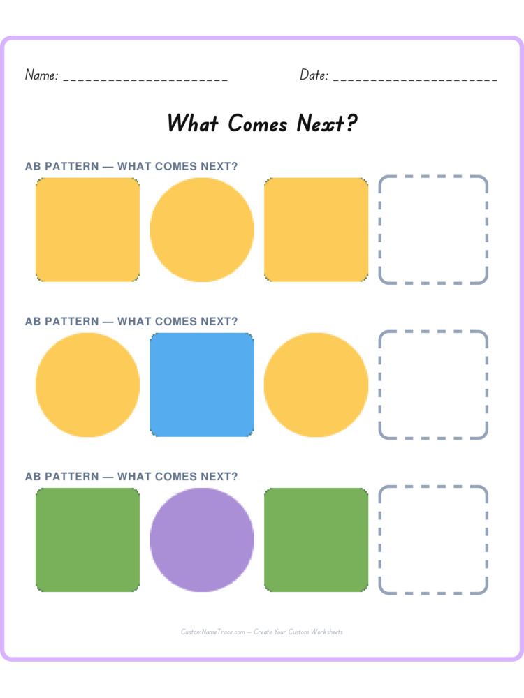 Mixed Review pattern worksheet 159 for kids