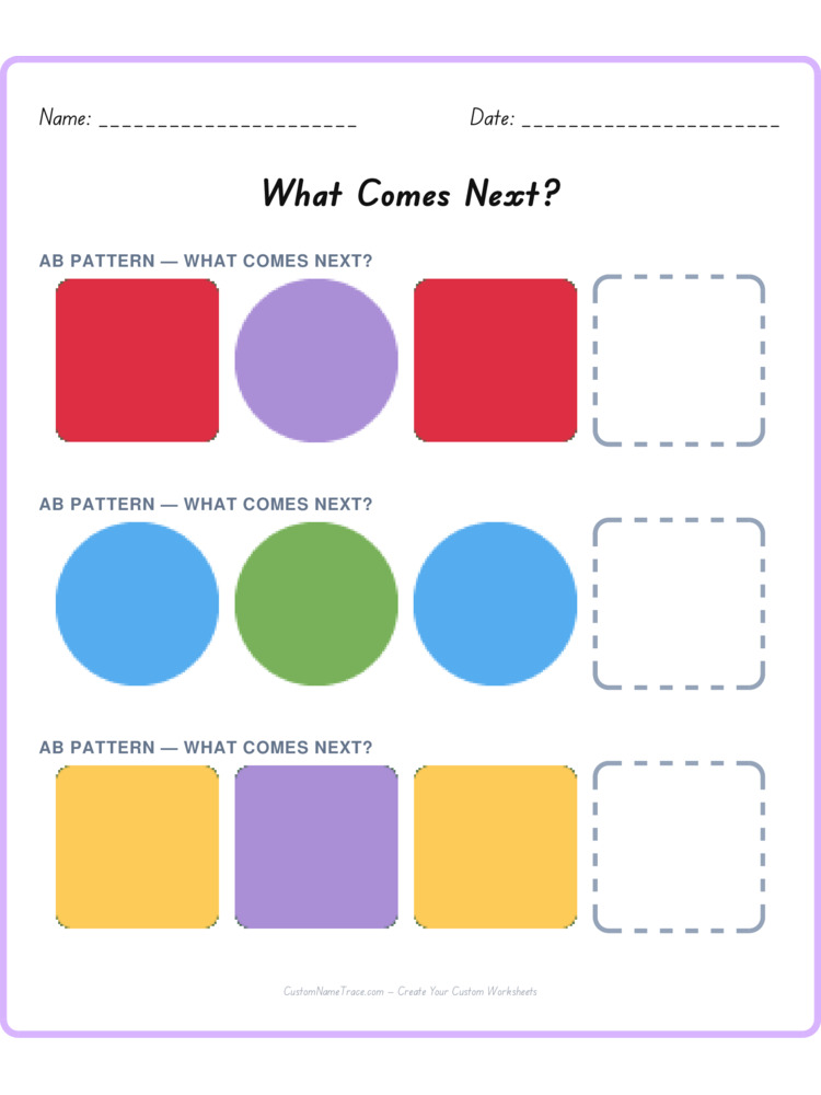 Mixed Review pattern worksheet 164 for kids