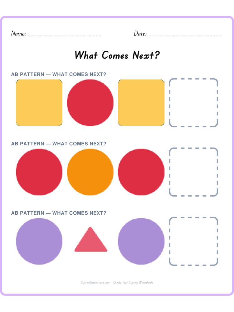 Mixed Review pattern worksheet 167 for kids