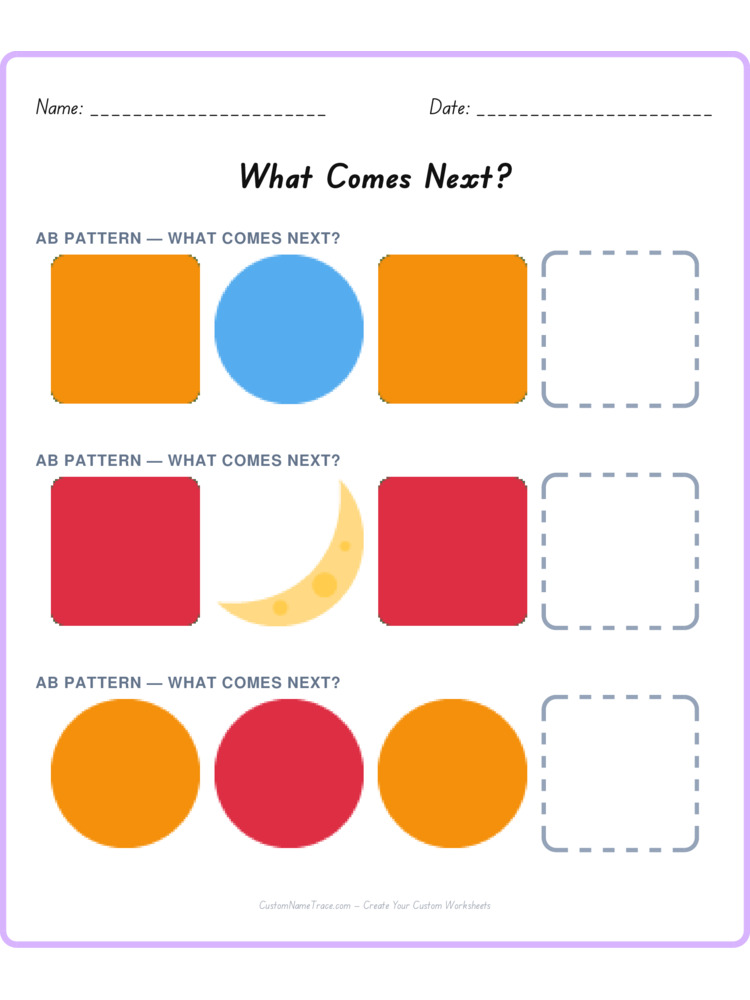 Mixed Review pattern worksheet 168 for kids