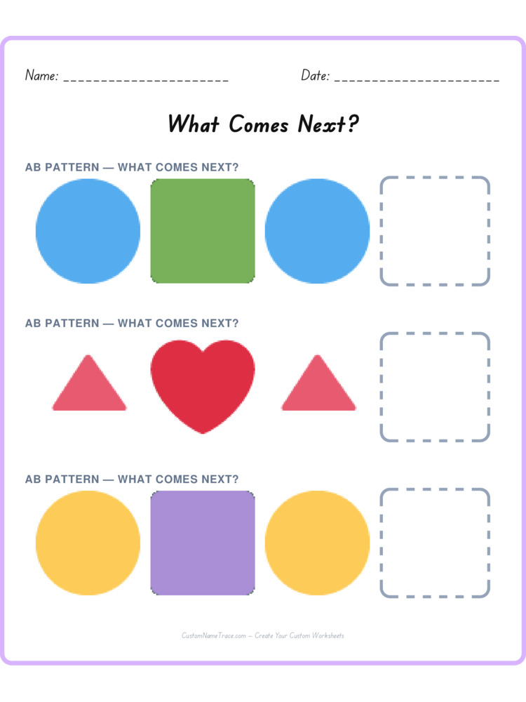 Mixed Review pattern worksheet 185 for kids