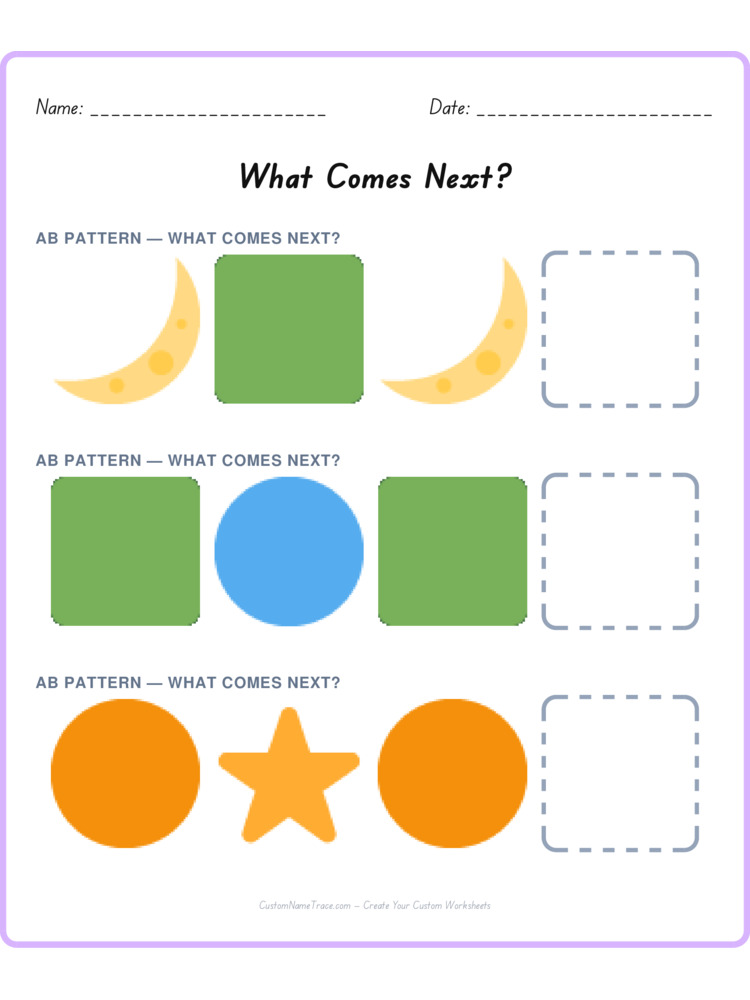 Mixed Review pattern worksheet 200 for kids