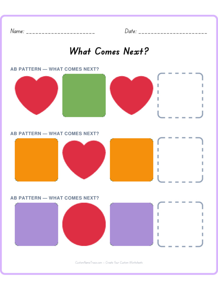 Mixed Review pattern worksheet 213 for kids