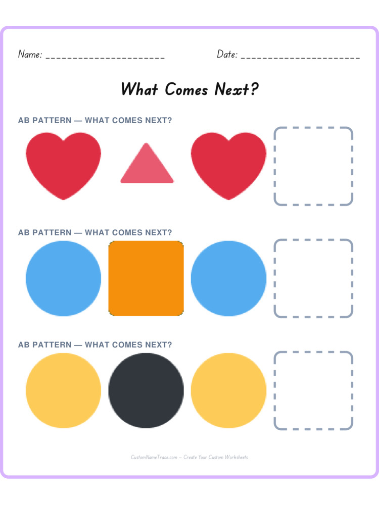 Mixed Review pattern worksheet 215 for kids