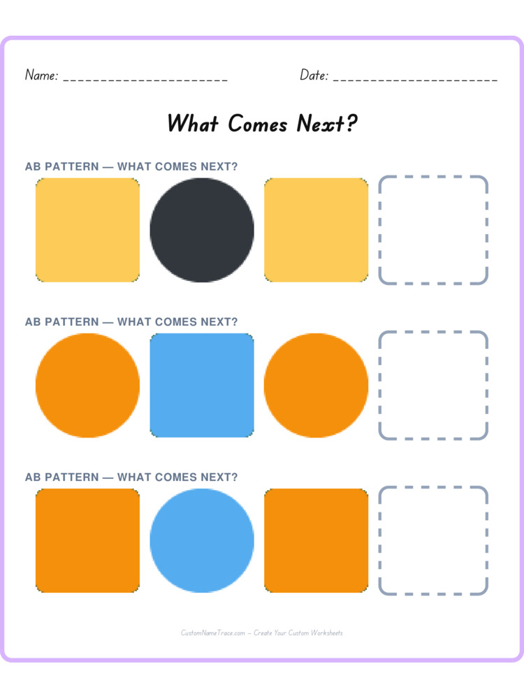 Mixed Review pattern worksheet 216 for kids