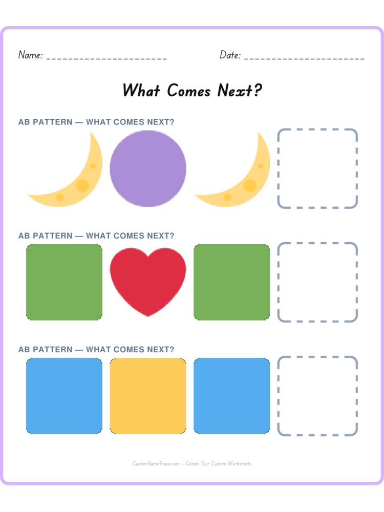 Mixed Review pattern worksheet 219 for kids