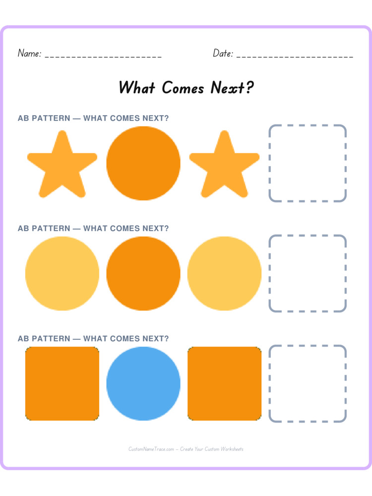 Mixed Review pattern worksheet 220 for kids
