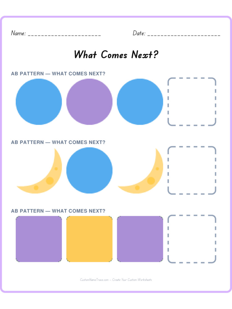 Mixed Review pattern worksheet 225 for kids