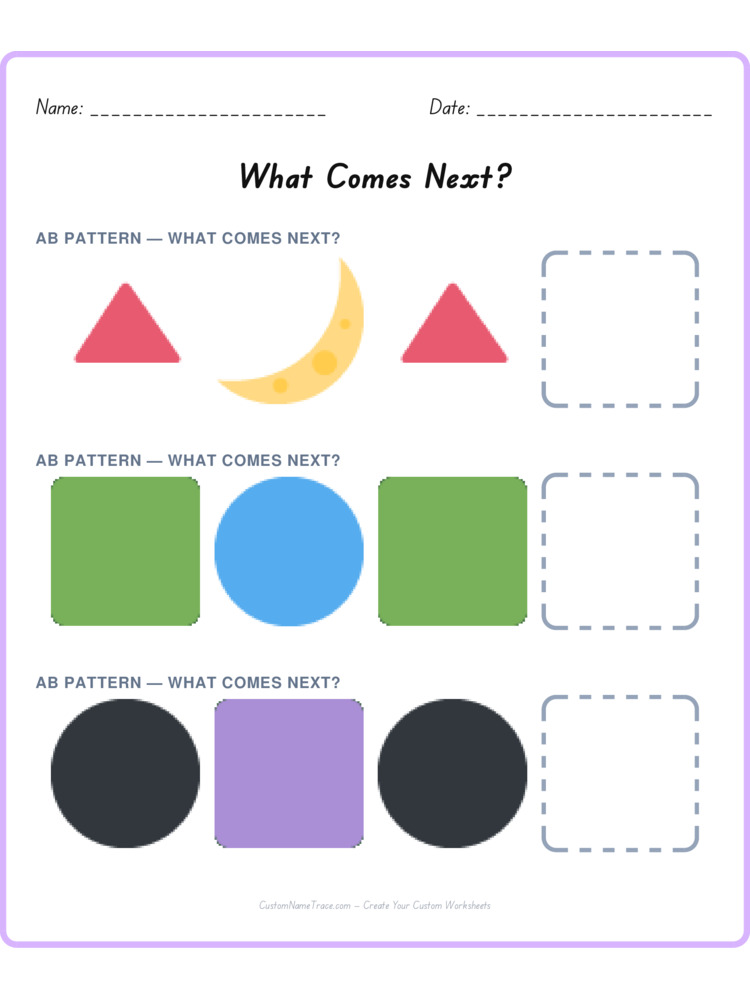 Mixed Review pattern worksheet 227 for kids
