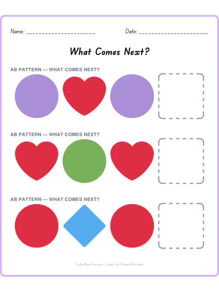 Mixed Review pattern worksheet 236 for kids