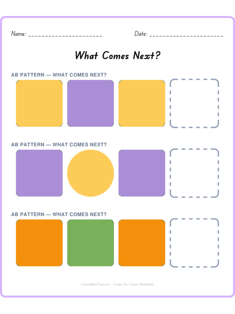Mixed Review pattern worksheet 237 for kids