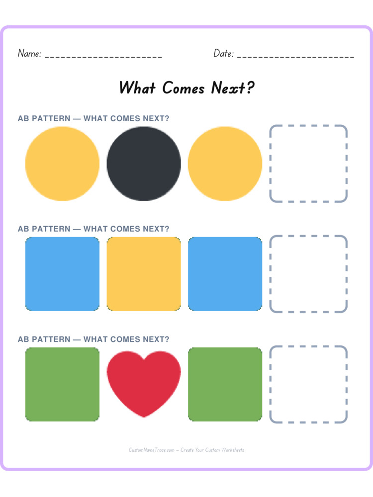 Mixed Review pattern worksheet 239 for kids