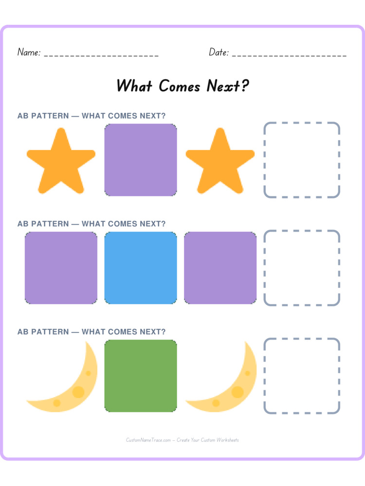 Mixed Review pattern worksheet 242 for kids
