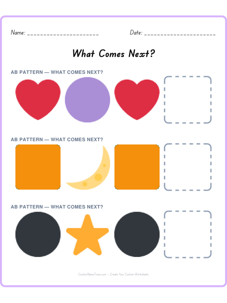 Mixed Review pattern worksheet 243 for kids
