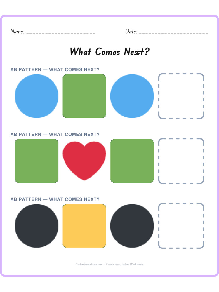 Mixed Review pattern worksheet 247 for kids