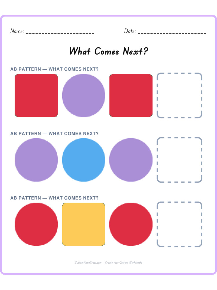 Mixed Review pattern worksheet 250 for kids