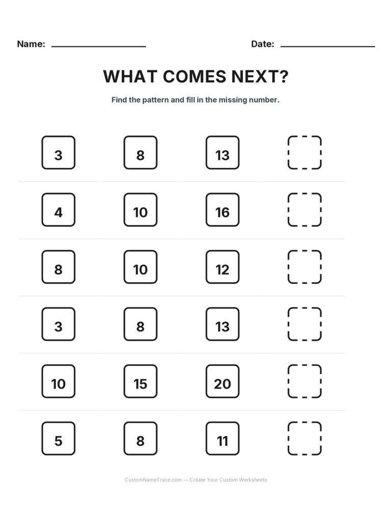 Grade 1 Growing Sequence logic worksheet 27 for kids