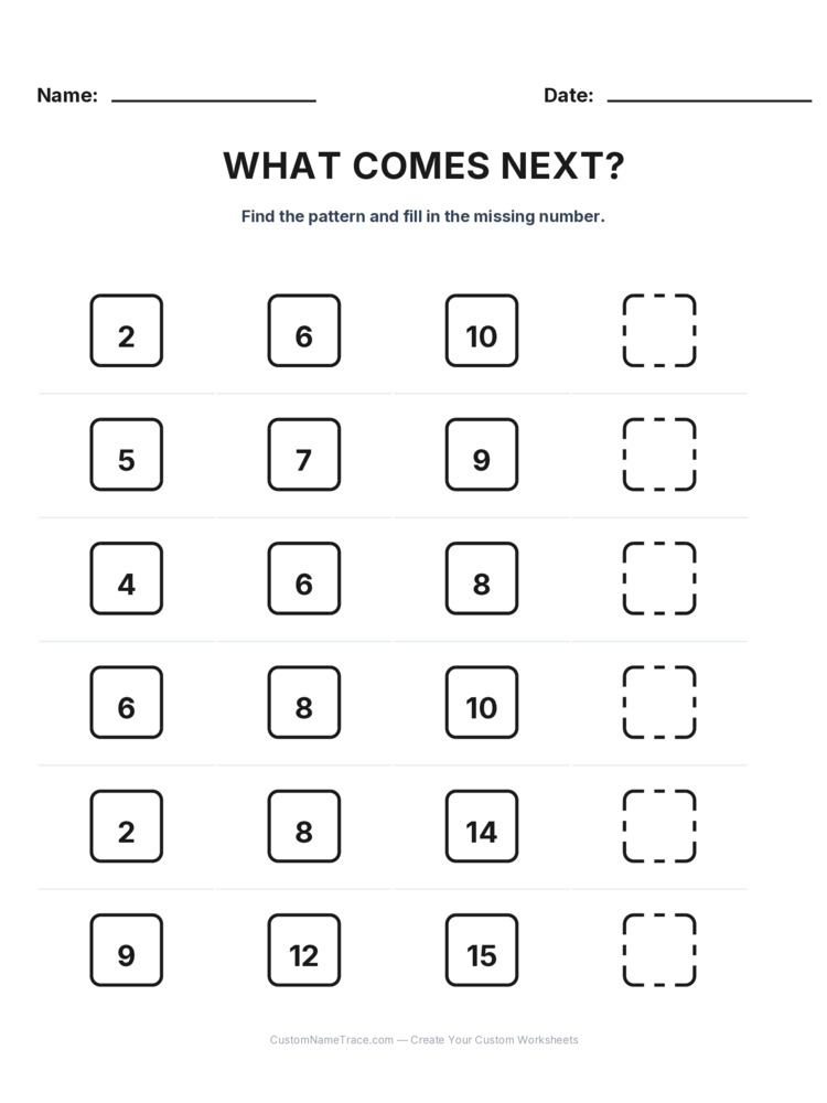 Grade 1 Growing Sequence logic worksheet 29 for kids