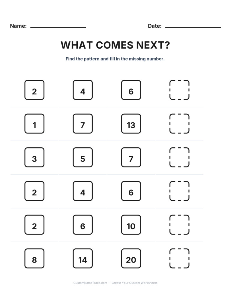 Grade 1 Growing Sequence logic worksheet 5 for kids