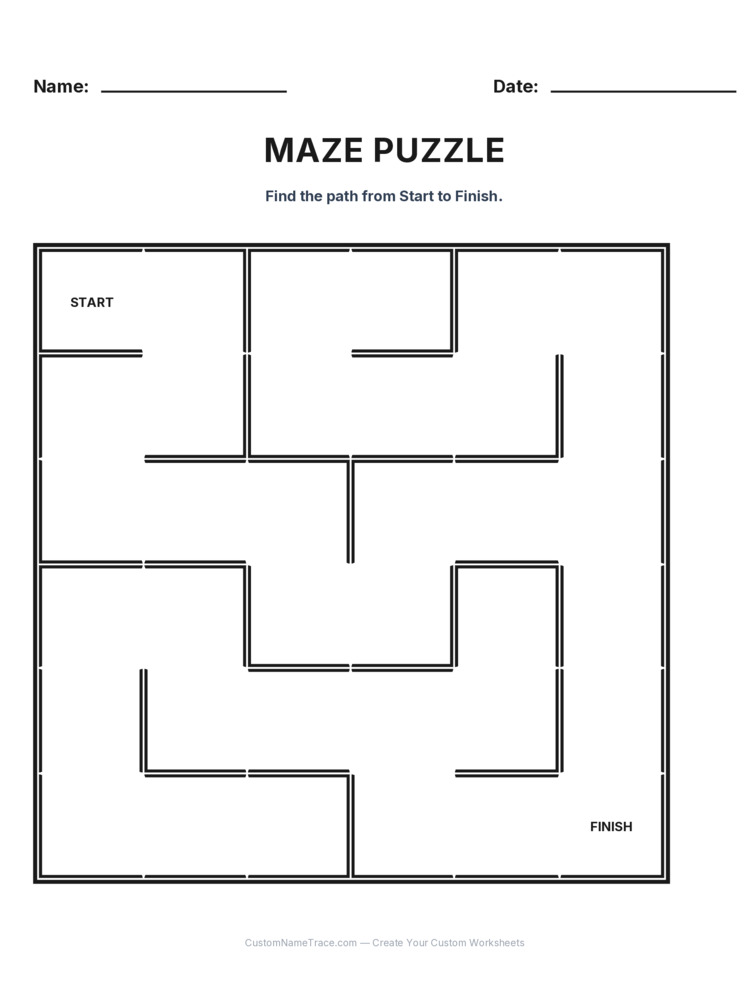 Kindergarten Maze logic worksheet 10 for kids