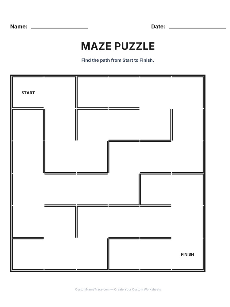 Kindergarten Maze logic worksheet 11 for kids