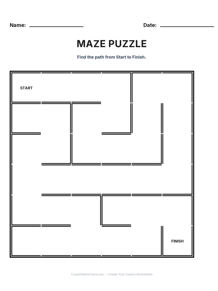 Kindergarten Maze logic worksheet 13 for kids