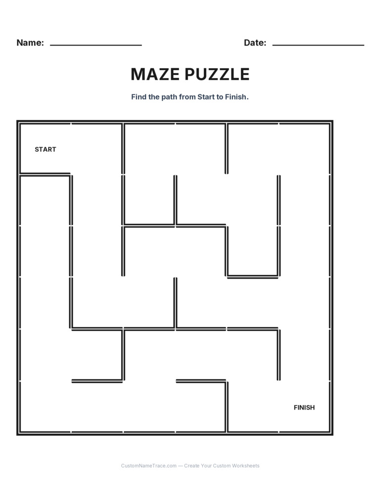 Kindergarten Maze logic worksheet 14 for kids