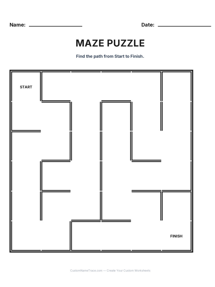 Kindergarten Maze logic worksheet 17 for kids