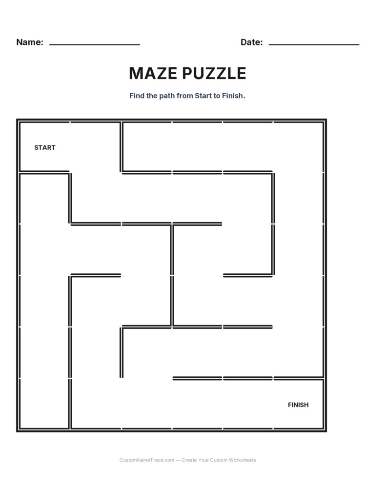 Kindergarten Maze logic worksheet 18 for kids