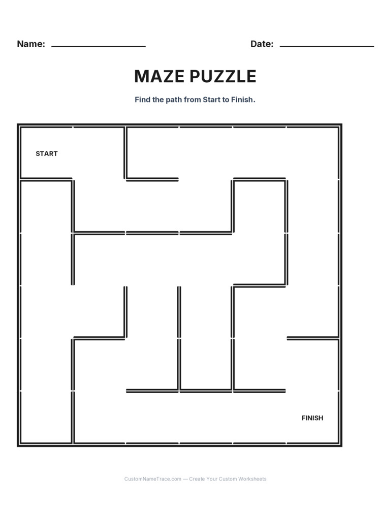 Kindergarten Maze logic worksheet 19 for kids
