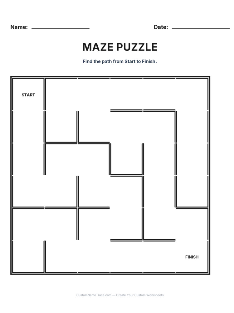 Kindergarten Maze logic worksheet 2 for kids