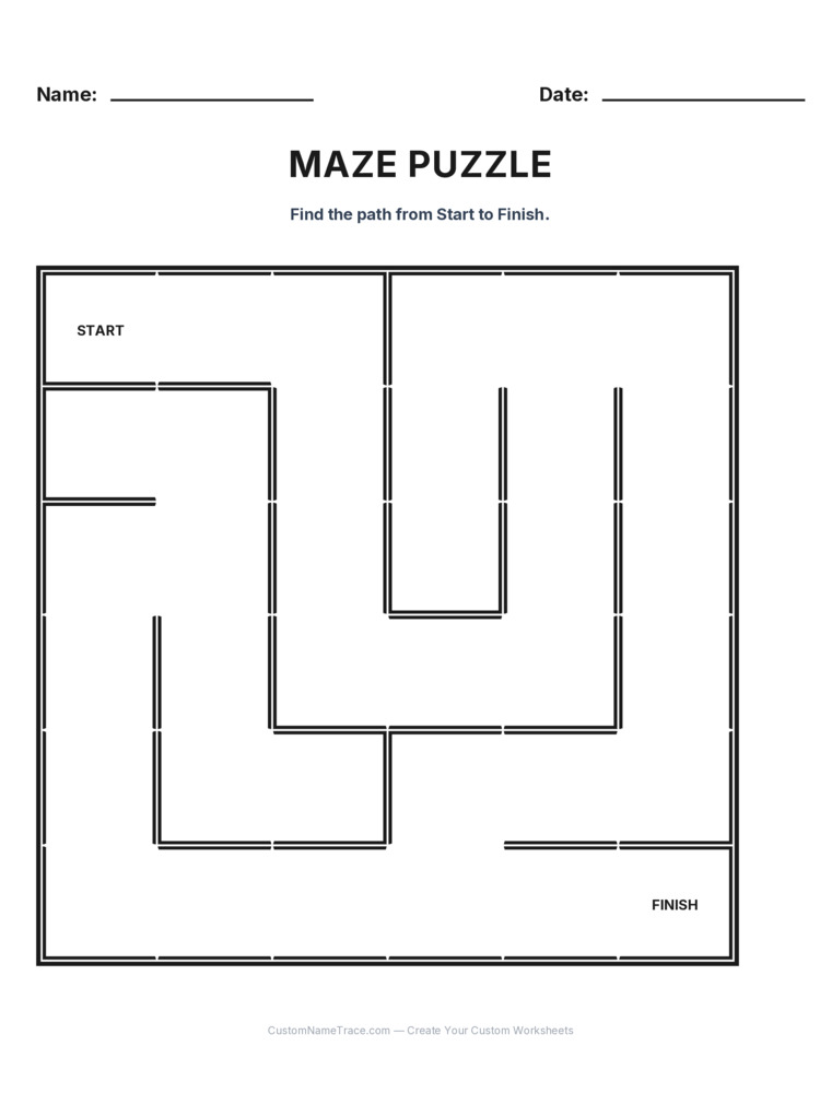 Kindergarten Maze logic worksheet 20 for kids