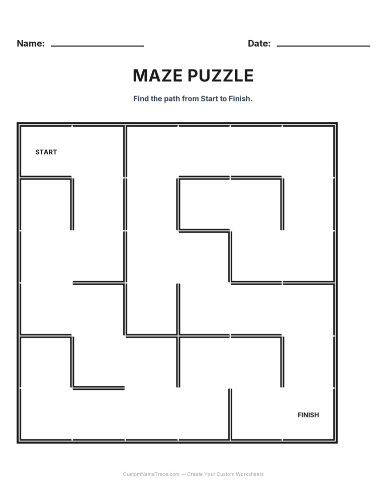 Kindergarten Maze logic worksheet 21 for kids