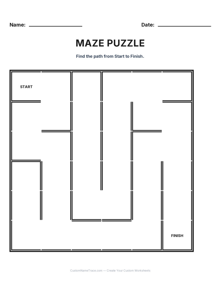 Kindergarten Maze logic worksheet 22 for kids