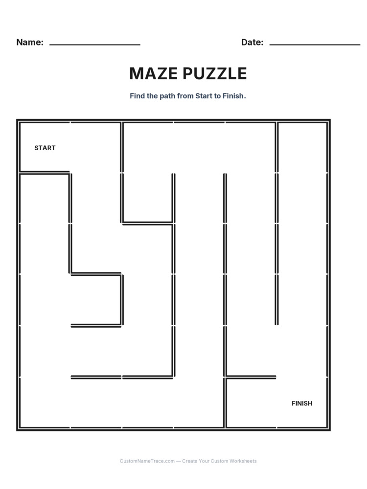Kindergarten Maze logic worksheet 23 for kids