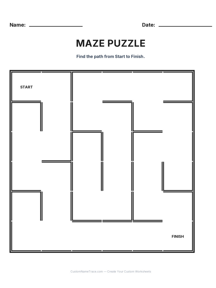 Kindergarten Maze logic worksheet 24 for kids