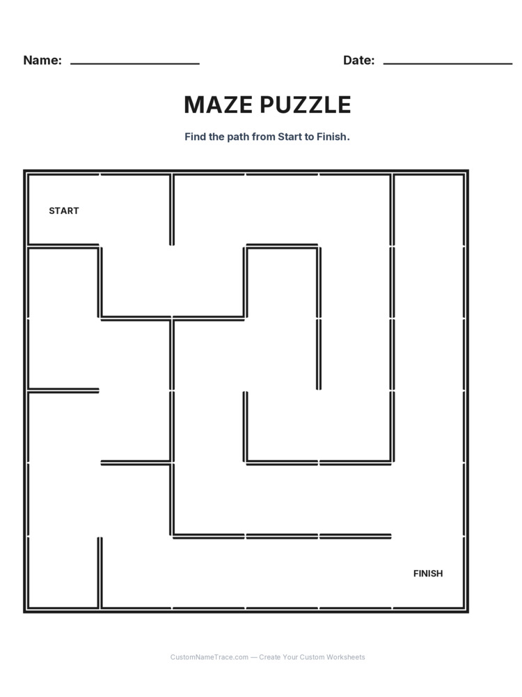 Kindergarten Maze logic worksheet 27 for kids