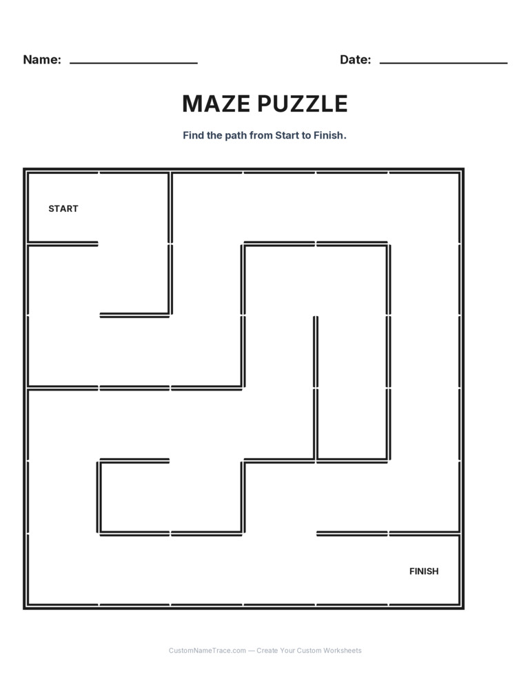 Kindergarten Maze logic worksheet 28 for kids