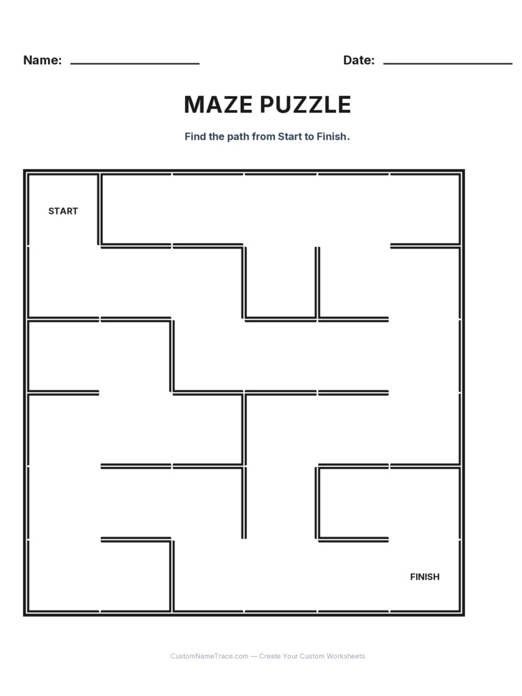 Kindergarten Maze logic worksheet 29 for kids