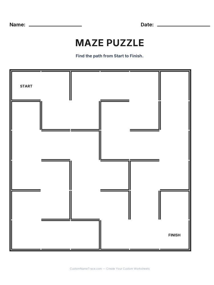Kindergarten Maze logic worksheet 30 for kids