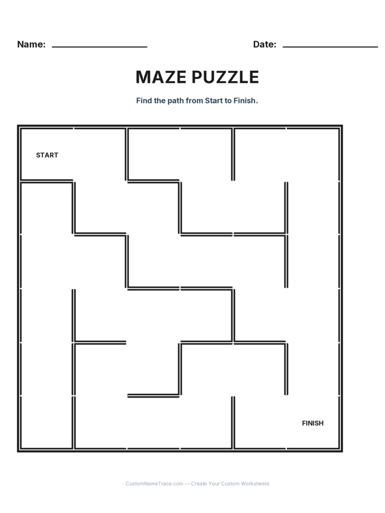 Kindergarten Maze logic worksheet 4 for kids