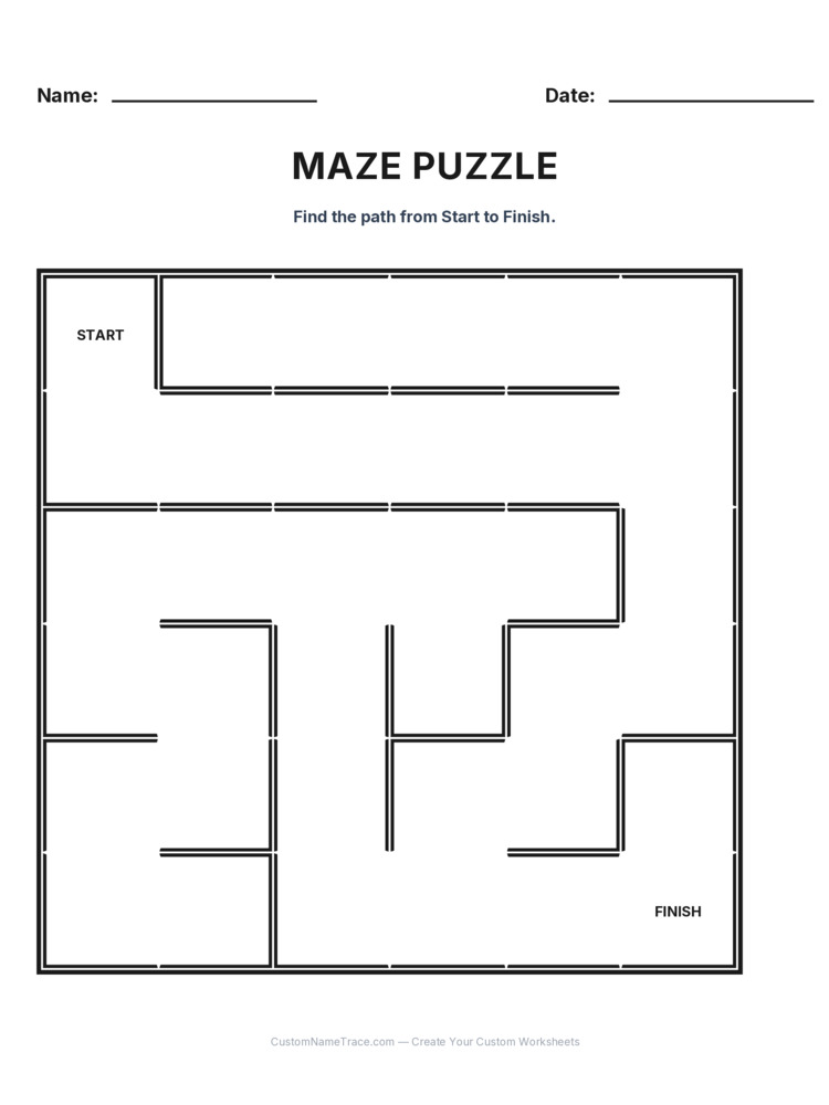 Kindergarten Maze logic worksheet 5 for kids