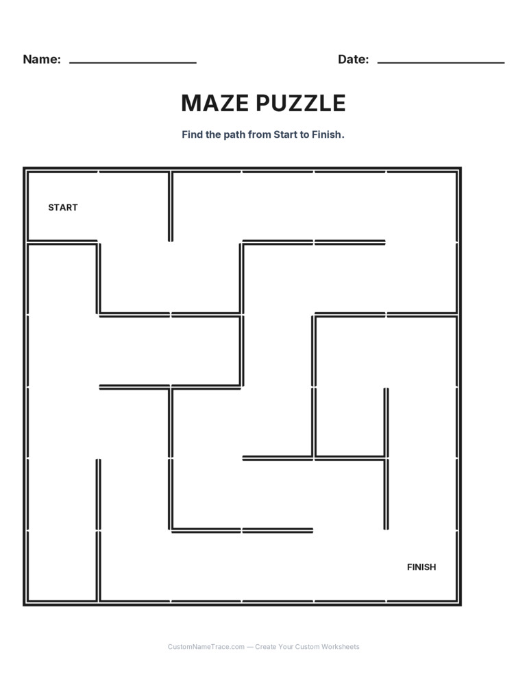 Kindergarten Maze logic worksheet 6 for kids
