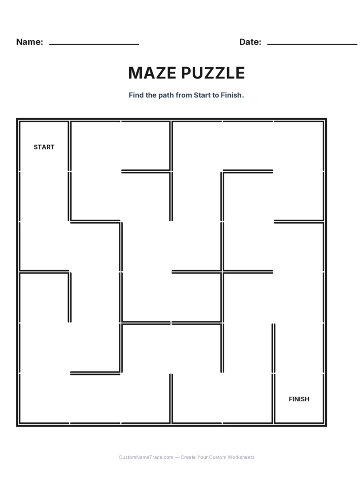 Kindergarten Maze logic worksheet 8 for kids