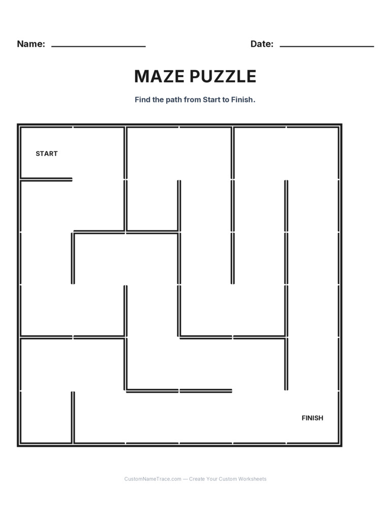 Kindergarten Maze logic worksheet 9 for kids