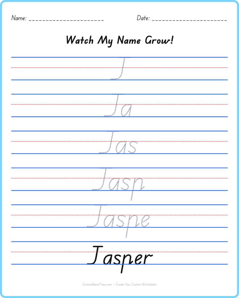 Free Jasper custom name tracing - pyramid free worksheet
