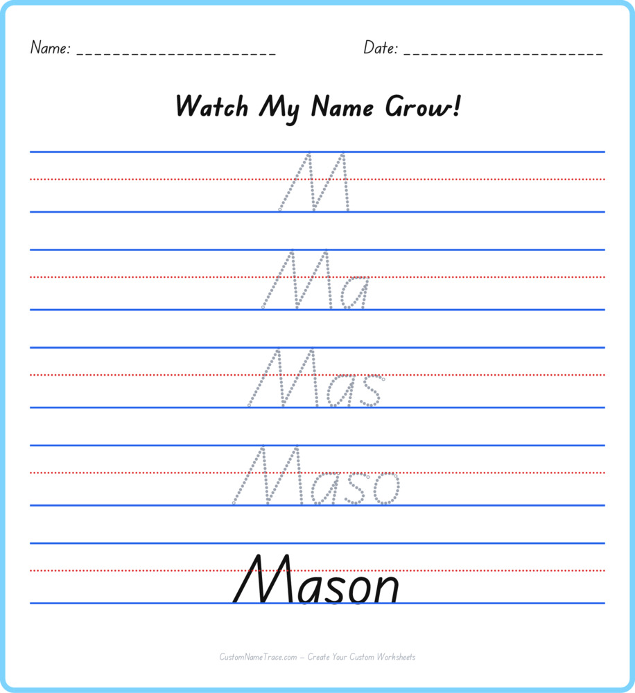 Free Mason custom name tracing - pyramid free worksheet